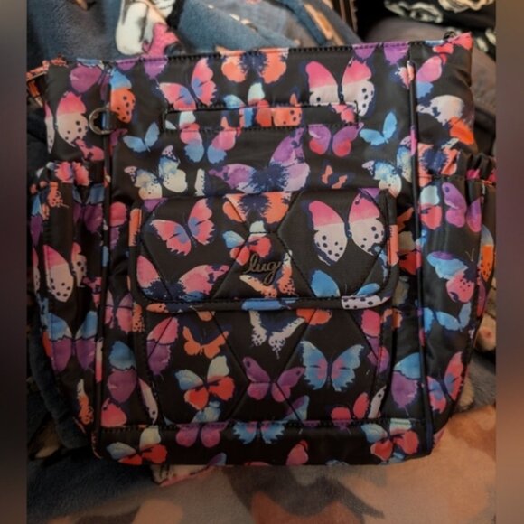 Lug Toss In Watercolor Butterflies - Like New! - Picture 5 of 5